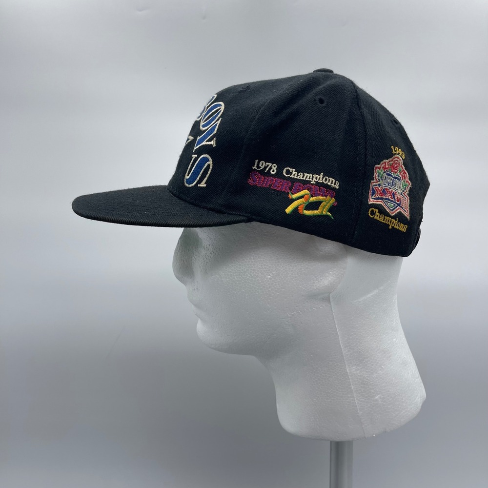 Annco NFL Dallas Cowboys Super Bowl Champions Multi Patch Vintage Snapback Hat - Picture 8 of 10